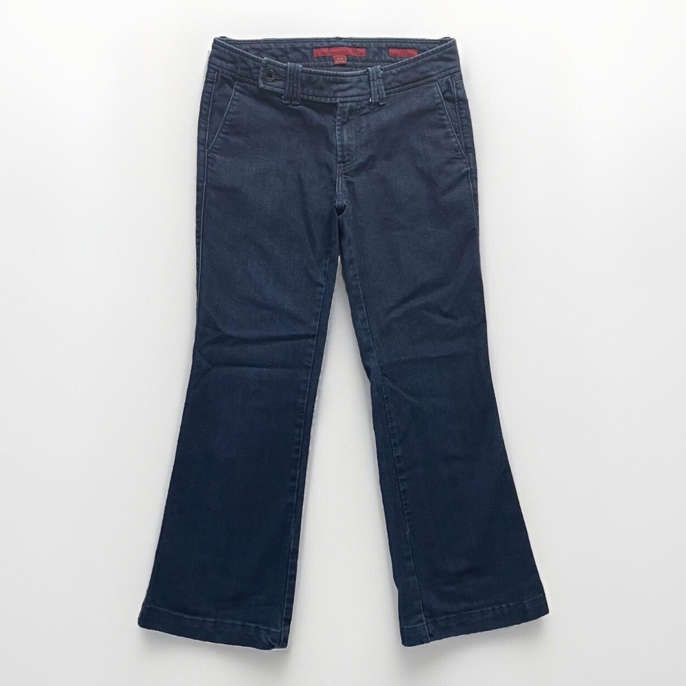 Banana Republic Trouser Jean Womens 4 27 Dark Wash Blue‎ Wide Leg Excellent